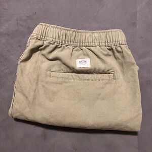 Katin TRAILS Shorts Olive Mens XL Green Hiking‎ Elastic Waist Cotton Pockets